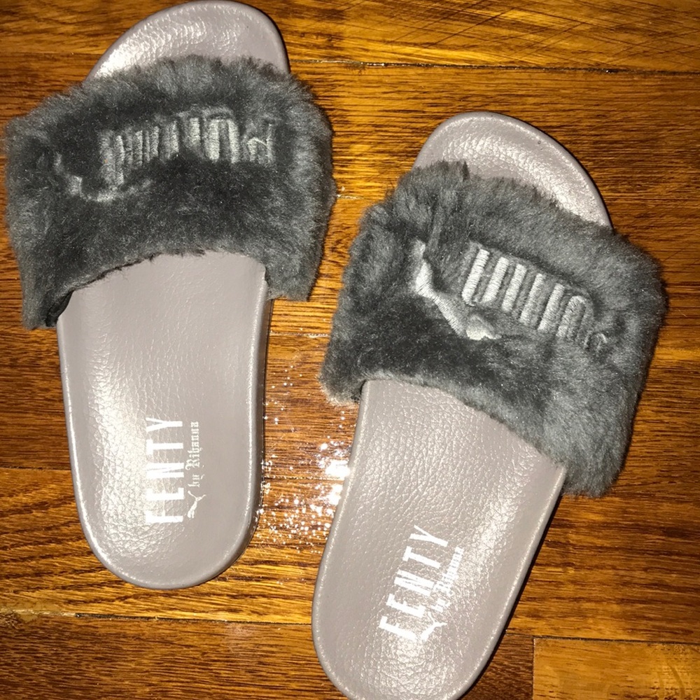 Fenty Puma Slides in Gray!